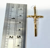 9ct yellow gold curb chain with cross 18"