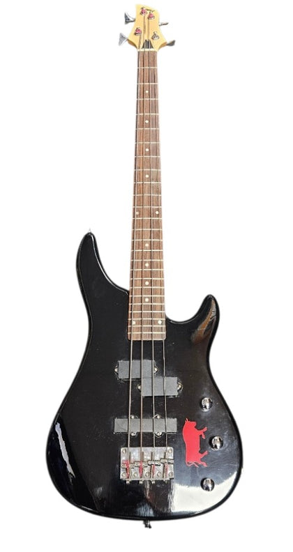 Spider 4 String Bass Guitar - Black - With soft bag
