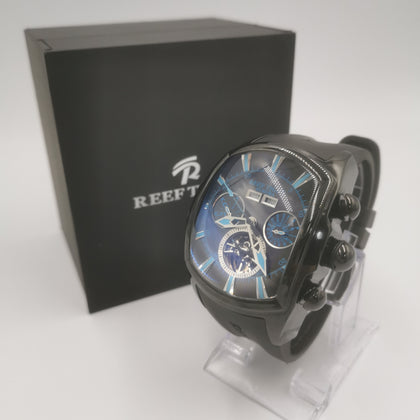 Reef Tiger Automatic Aurora, Black Rubber Strap Watch, Boxed