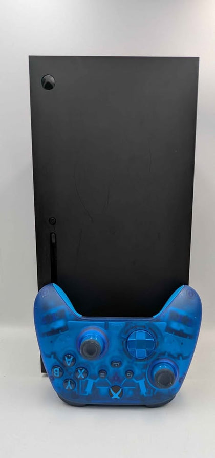Microsoft Xbox Series X Console, 1TB, Black, Unboxed With Wireless Blue Controller, With Leads
