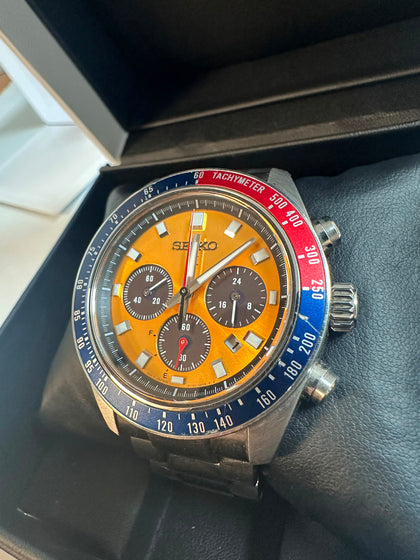 Seiko SSC947 Speedtimer Pogue Solar Watch - Box And Papers - v192-0ah0