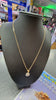 9CT GOLD NECKLACE with DIAMOND CLUSTER PENDANT PRESTON