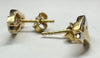 9ct yellow and white gold stud earrings
