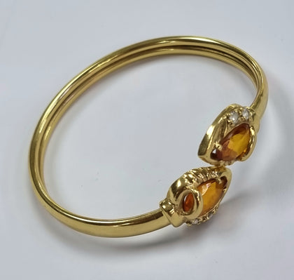 18ct Yellow Gold Citrine Bangle