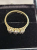 18ct Yellow Gold Ring with Clear Stones (Platinum Mount) - Size L - 2.77g