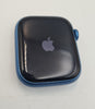 Apple Watch Series 7 GPS 41mm blue aluminium with original box and new blue apple m/l silicone strap (83% battery health)