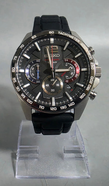Seiko 8T63-00J0 Watch Chronograph 10 BAR 47MM 20MM Band