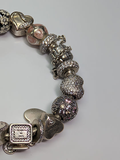 Pandora Bracelet With 22 Charms