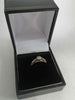 18 carat gold, HALLMARKED AND TESTED ,  moissanite ladies ring, size L - 3.2 Grams. Hallmarked and tested, Box included