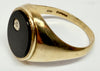 9ct gold signet onyx ring size P 1/2