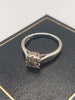 (975 9ct Hallmarked&Tested), 1.9g White Gold Diamond Ring, Size J