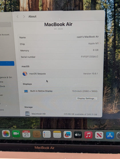 Apple macbook air a2337 - 2020, 8gb ram, 256gb, gold