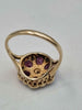 9ct Yellow Gold Ring With Purple Stones - Size L - 2.71 Grams