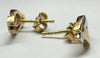 9ct yellow and white gold stud earrings