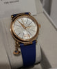 Vivienne Westwood ORB Pop Women's Quartz Watch with Silver Dial Analogue Display and Blue Leather Strap VV006RSBL