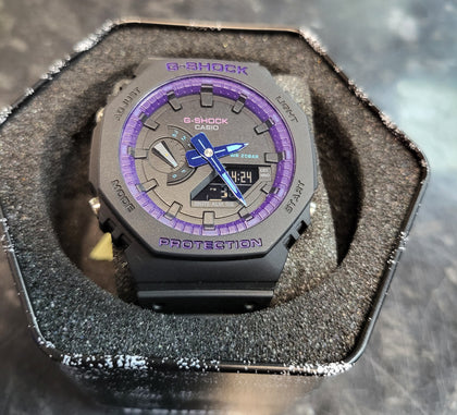 Casio GA-2100VB-1A G-Shock Analog Digital Black Dial Quartz 200m