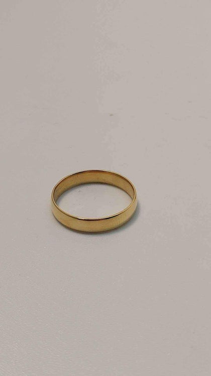 18ct Yellow Gold Wedding Band Ring - Size R - 3.53 Grams