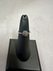 9ct White Gold Diamond Cluster Ring - Size L