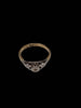 18ct White & Yellow Gold Ladies Ring With Small Diamond Stone - Size O - 3.08 Grams