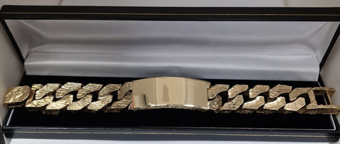 HUGE Gold Bracelet 375 9ct 182.6g 9'' in Length ***COLLECTION ONLY***