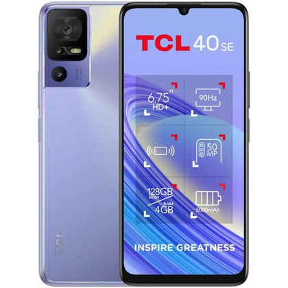 TCL 40 SE 4GB/128GB 6.75 Dual Sim Smartphone Purple.