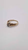 9ct Yellow Gold Knot Like Ring With CZ Stones - 1.90 Grams - Size Q