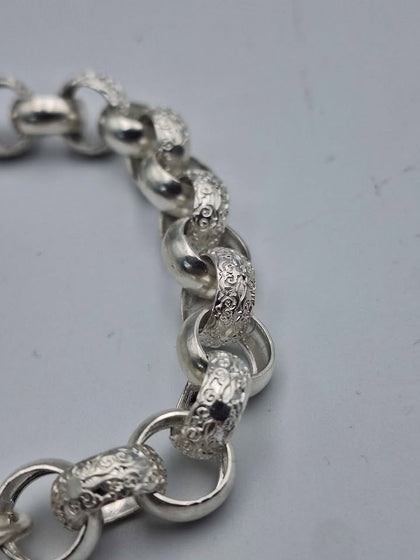 925 Sterling Silver Belcher Bracelet - 9.5