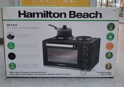 Hamilton Beach 28ltr Mini Oven And Dual Hotplate