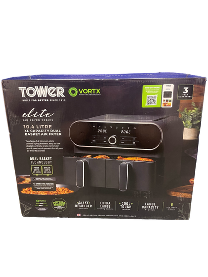 TOWER 10.4L DUAL BASKET AIR FRYER LEIGH STORE