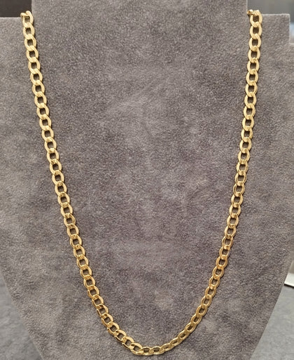 9ct Yellow Gold Men's Curb Chain 24