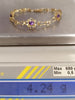 9ct Yellow Gold Decorative Bracelet with Purple Stones