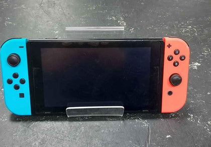 Nintendo switch console, 32gb, +Neon red/Blue joy - con , no Dock, loose joycon, clip broke.