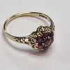 9CT GOLD RED STONE RING SIZE M 1.57G PRESTON STORE