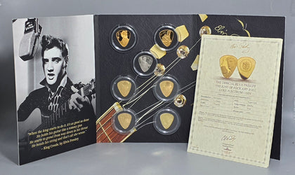 Elvis Presley Official Plectrum Coin Collection London Mint Solid + 9ct Plectrum (FULL SET)
