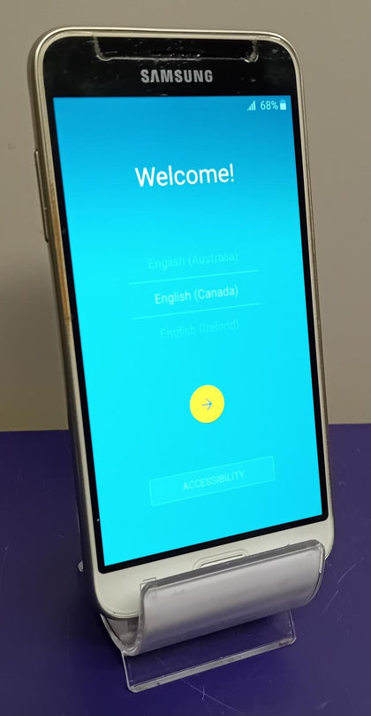 SAMSUNG Galaxy J3 **2016** - Android 5.1.1 - 16GB - Cream White - Unlocked.