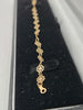 9K HALLMARKED (375) GOLD flower bracelet , 2.2grams