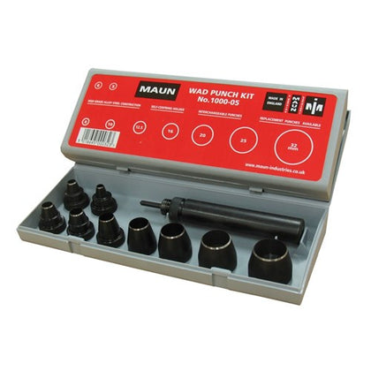 Maun MAUWPKM 5-32mm 9 piece Metric Wad Punch Set.