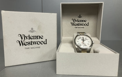 Vivienne Westwood Lady Sydenham Silver Dial Two Tone Stainless Steel Bracelet Ladies Watch VV251WSSR