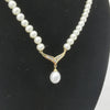 9k Gold & Pearl Necklace, 20.3Grams, Hallmarked & Tested, Length: Approx. 17" Length