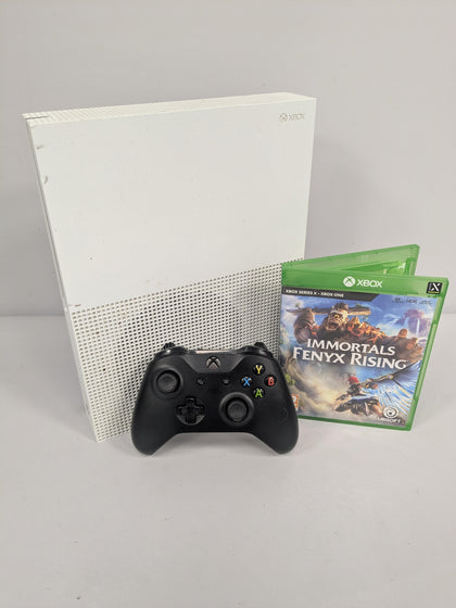 Microsoft Xbox One S White 1TB Immortals Fenix Rising Package