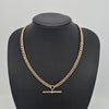 9ct Rose Gold Cuban Link T-Bar Chain 39.96g 18"