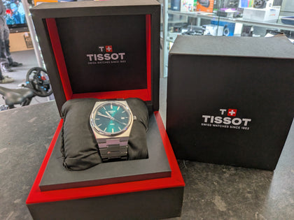 Gents Tissot  Prx Watch Green Face Boxed