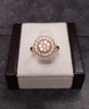 14ct Rose Gold Clear Stone Round Cluster Ring - Size L