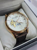 Barker's of Kensington Automatic Rose and Steel Men’s Watch With Brown Strap **NEW OTHER**