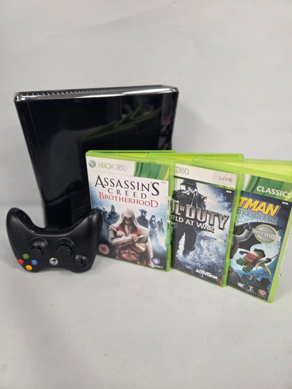 Xbox 360 250GB Slim Console 3 game package
