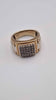 9ct Yellow Gold 0.5ct Diamond & CZ Rolex Style Ring - Size S - 8.48 Grams