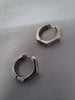 Gucci Sterling Silver Trademark Hoop Earrings with original pouch and box
