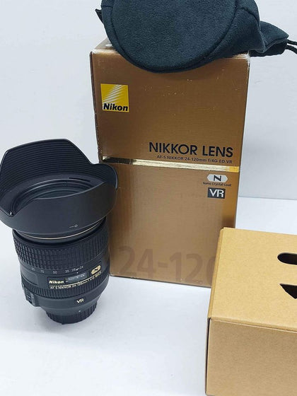 Nikon AFS nikkor 24 120 f4 ED. VR lens FX and DX - Excellent condition Boxed with hood and pouch