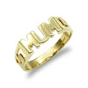 9ct Yellow Gold Mum Ring with Curbed Sides size S