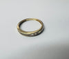 14CT GOLD RING/BAND WITH STONES SIZE O